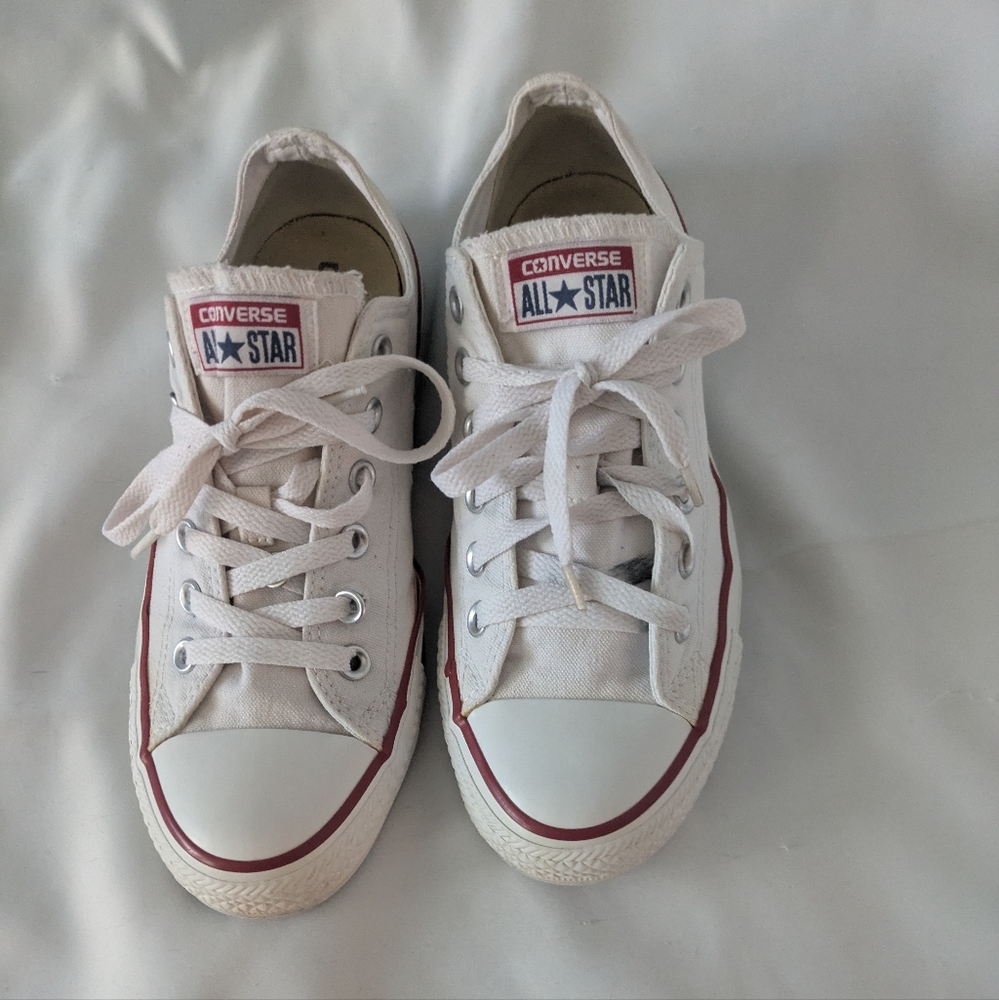 Converse Kids Classic White and Red Sneakers